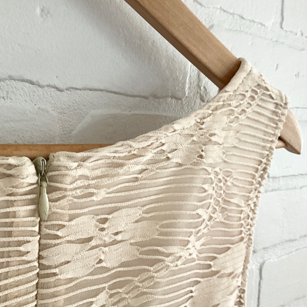 Joseph Ribkoff Vintage Formal Maxi Dress Lace Bodice Cream Sz 12 - Picture 14 of 16
